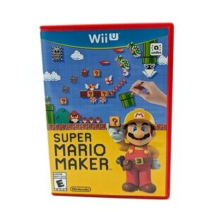 Super Mario Maker (Nintendo Wii U, 2015) Game And Case (Mint Disc)